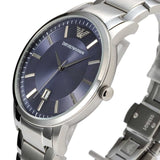  Shop Authentic Emporio Armani Renato Blue Dial Silver Steel Strap Watch For Men - AR2477 - Luxxuri