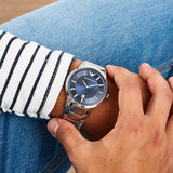  Shop Authentic Emporio Armani Renato Blue Dial Silver Steel Strap Watch For Men - AR2477 - Luxxuri