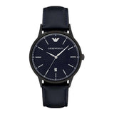  Shop Authentic Emporio Armani Renato Quartz Blue Dial Blue Leather Strap Watch For Men - AR11190 - Luxxuri