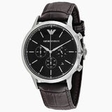  Shop Authentic Emporio Armani Renato Chronograph Black Dial Brown Leather Strap Watch For Men - AR2482 - Luxxuri