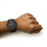  Shop Authentic Emporio Armani Dress Chronograph Quartz Black Dial Black Stainless Steel Strap Watch For Men - AR2485 - Luxxuri