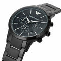  Shop Authentic Emporio Armani Dress Chronograph Quartz Black Dial Black Stainless Steel Strap Watch For Men - AR2485 - Luxxuri