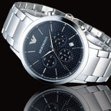  Shop Authentic Emporio Armani Renato Chronograph Blue Dial Silver Steel Strap Watch For Men - AR2486 - Luxxuri