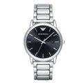  Shop Authentic Emporio Armani Luigi Quartz Black Dial Silver Steel Strap Watch For Men - AR2499 - Luxxuri