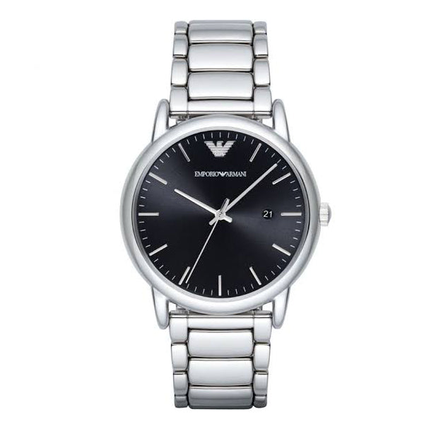  Shop Authentic Emporio Armani Luigi Quartz Black Dial Silver Steel Strap Watch For Men - AR2499 - Luxxuri