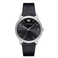  Shop Authentic Emporio Armani Luigi Quartz Black Dial Black Leather Strap Watch For Men - AR2500 - Luxxuri