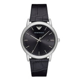  Shop Authentic Emporio Armani Luigi Quartz Black Dial Black Leather Strap Watch For Men - AR2500 - Luxxuri