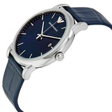  Shop Authentic Emporio Armani Dress Quartz Blue Dial Blue Leather Strap Watch For Men - AR2501 - Luxxuri
