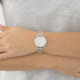  Shop Authentic Emporio Armani Gianni T Bar Mother of Pearl Dial Two Tone Steel Strap Watch For Women - AR2508 - Luxxuri