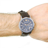  Shop Authentic Emporio Armani Renato Chronograph Grey Dial Brown Leather Strap Watch For Men - AR2513 - Luxxuri