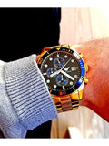  Shop Authentic Emporio Armani Chronograph Black Dial Gold Steel Strap Watch For Men - AR5857 - Luxxuri