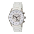  Shop Authentic Emporio Armani Sport Chronograph White Dial White Silicone Strap Watch For Men - AR5859 - Luxxuri
