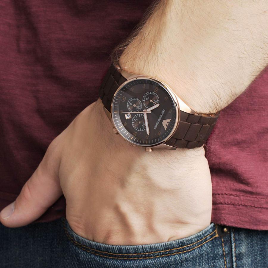  Shop Authentic Emporio Armani Sport Chronograph Brown Dial Brown Stainless Steel Watch For Men - AR5890 - Luxxuri