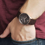  Shop Authentic Emporio Armani Sport Chronograph Brown Dial Brown Stainless Steel Watch For Men - AR5890 - Luxxuri