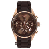  Shop Authentic Emporio Armani Sportivo Chronograph Brown Dial Brown Silicone Strap Watch For Men - AR5891 - Luxxuri
