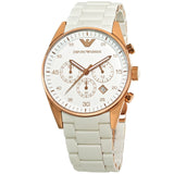  Shop Authentic Emporio Armani Sportivo White Dial White Rubber Strap Watch For Men - AR5919 - Luxxuri