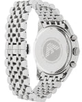  Shop Authentic Emporio Armani Tazio Chronograph Black Dial Silver Steel Strap Watch For Men - AR5988 - Luxxuri