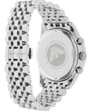  Shop Authentic Emporio Armani Tazio Chronograph Black Dial Silver Steel Strap Watch For Men - AR5988 - Luxxuri