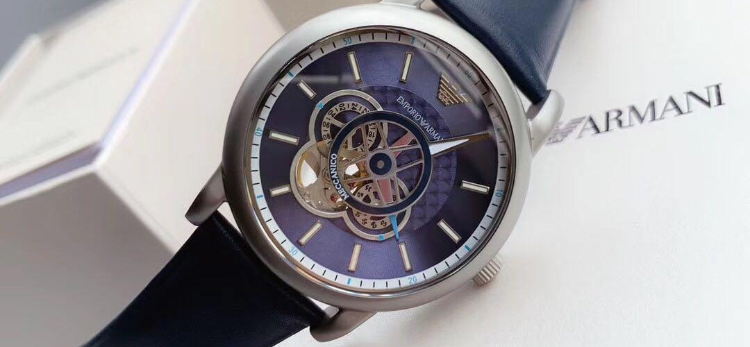  Shop Authentic Emporio Armani Luigi Chronograph Blue Dial Black Leather Strap Watch For Men - AR60011 - Luxxuri