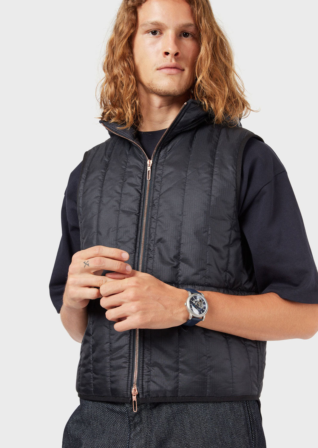  Shop Authentic Emporio Armani Luigi Chronograph Blue Dial Black Leather Strap Watch For Men - AR60011 - Luxxuri