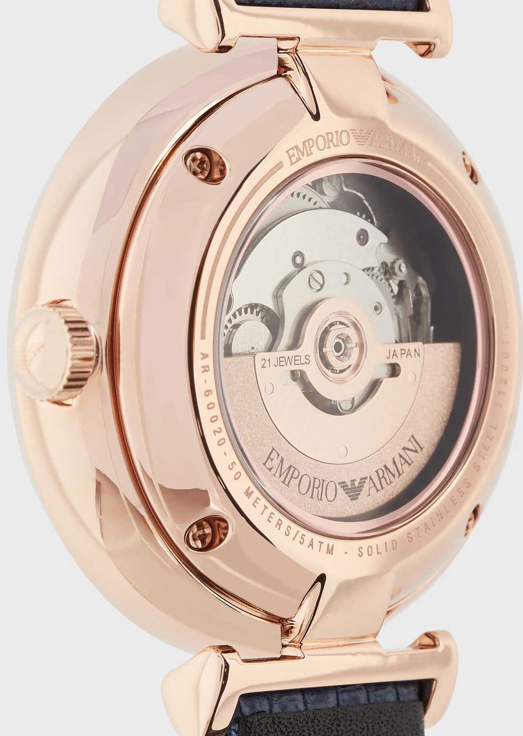  Shop Authentic Emporio Armani Gianni T-Bar Analog Silver Dial Blue Leather Strap Watch For Women - AR60020 - Luxxuri