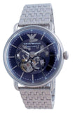  Shop Authentic Emporio Armani Aviator Multifunction Blue Dial Silver Mesh Bracelet Watch For Men - AR60024 - Luxxuri