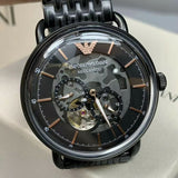  Shop Authentic Emporio Armani Automatic Multifunction Black Dial Black Mesh Bracelet Watch For Men - AR60025 - Luxxuri