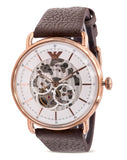  Shop Authentic Emporio Armani Meccanico Automatic White Dial Brown Leather Strap Watch For Men - AR60027 - Luxxuri