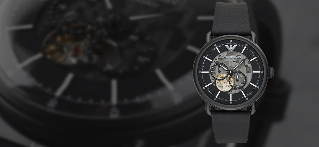  Shop Authentic Emporio Armani Aviator Chronograph Black Dial Black Leather Strap Watch For Men - AR60028 - Luxxuri