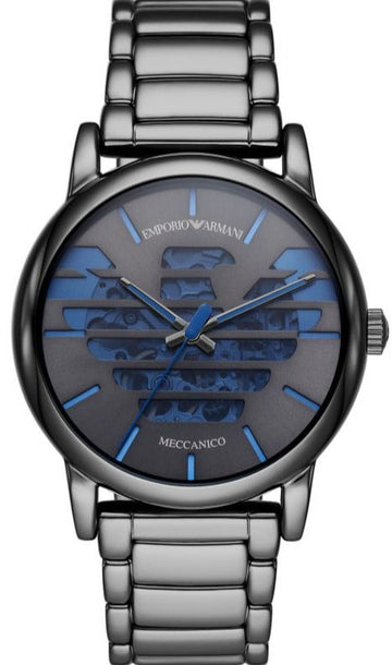  Shop Authentic Emporio Armani Meccanico Automatic Grey Dial Grey Steel Strap Watch For Men - AR60029 - Luxxuri