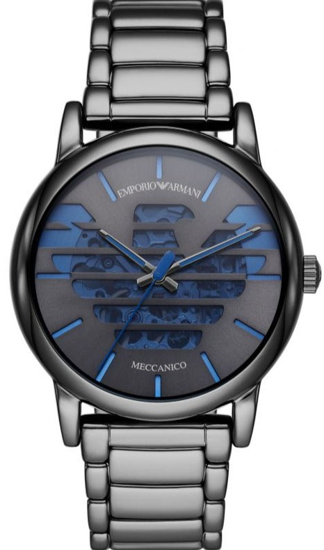  Shop Authentic Emporio Armani Meccanico Automatic Grey Dial Grey Steel Strap Watch For Men - AR60029 - Luxxuri