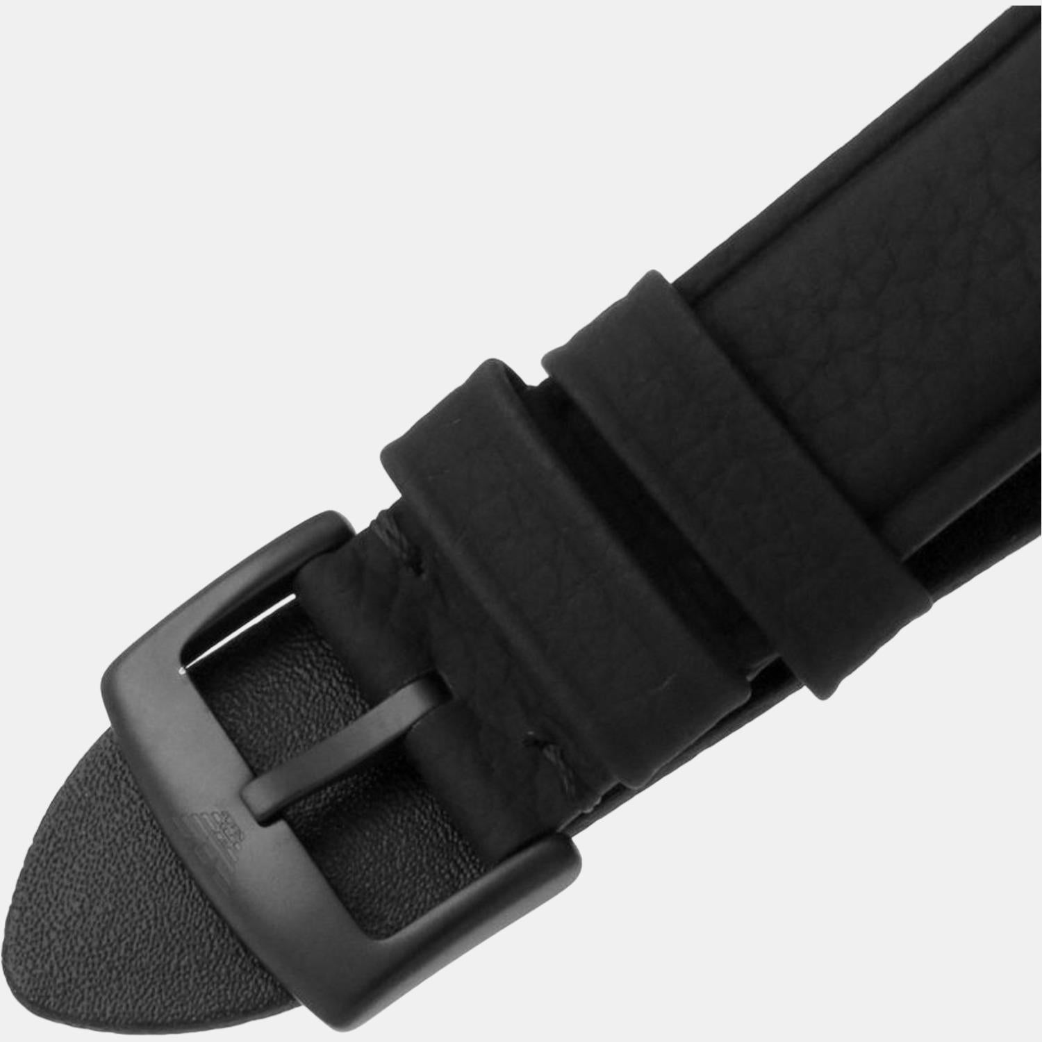  Shop Authentic Emporio Armani Meccanico Quartz Black Dial Black Leather Strap Watch For Men - AR60032 - Luxxuri