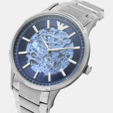  Shop Authentic Emporio Armani Renato Automatic Blue Dial Silver Steel Strap Watch For Men - AR60037 - Luxxuri
