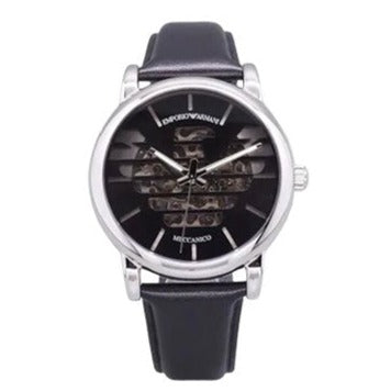  Shop Authentic Emporio Armani Analog Automatic Black Dial Black Leather Strap Watch For Men - AR60040 - Luxxuri