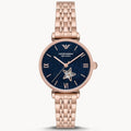  Shop Authentic Emporio Armani Meccanico Crystals Black Dial Rose Gold Steel Strap Watch For Women - AR60043 - Luxxuri