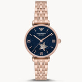  Shop Authentic Emporio Armani Meccanico Crystals Black Dial Rose Gold Steel Strap Watch For Women - AR60043 - Luxxuri