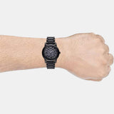  Shop Authentic Emporio Armani Meccanico Skeleton Black Dial Black Steel Strap Watch For Men - AR60045 - Luxxuri