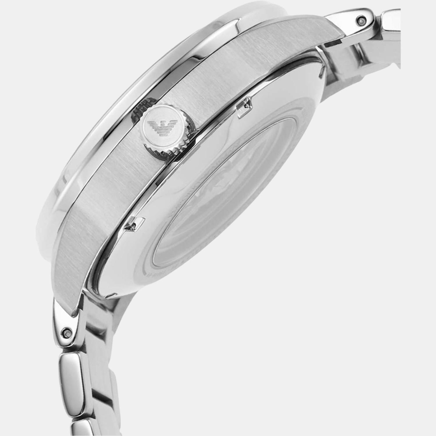  Shop Authentic Emporio Armani Meccanico Chronograph Automatic Green Dial Silver Steel Strap Watch For Men - AR60053 - Luxxuri