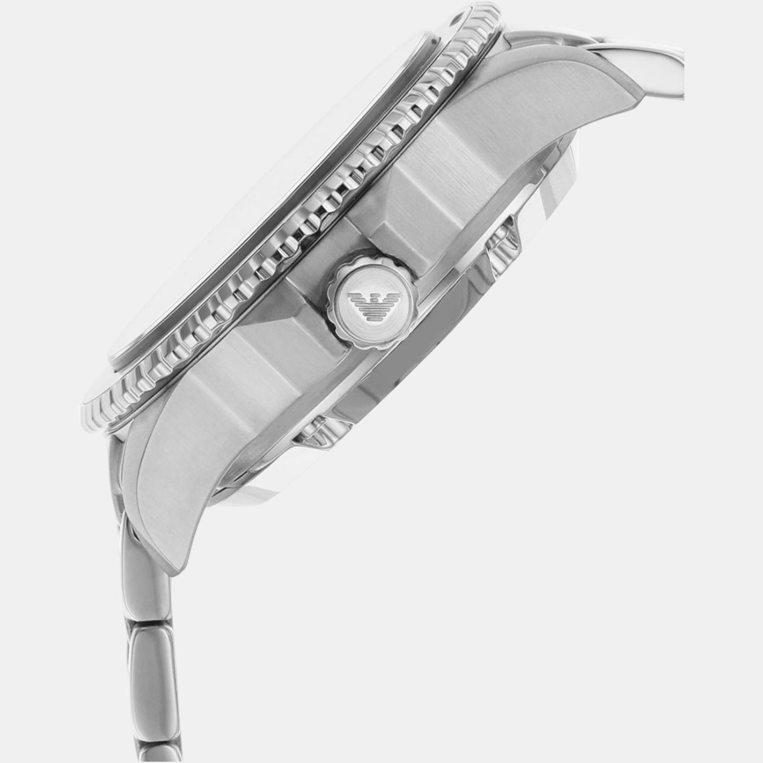  Shop Authentic Emporio Armani Meccanico Automatic Blue Dial Silver Steel Strap Watch For Men - AR60059 - Luxxuri