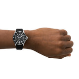  Shop Authentic Emporio Armani Meccanico Automatic Black Dial Black Silicone Strap Watch For Men - AR60062 - Luxxuri