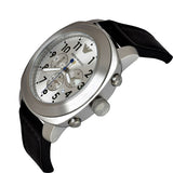  Shop Authentic Emporio Armani Sportivo Chronograph Silver Dial Black Leather Strap Watch For Men - AR6054 - Luxxuri