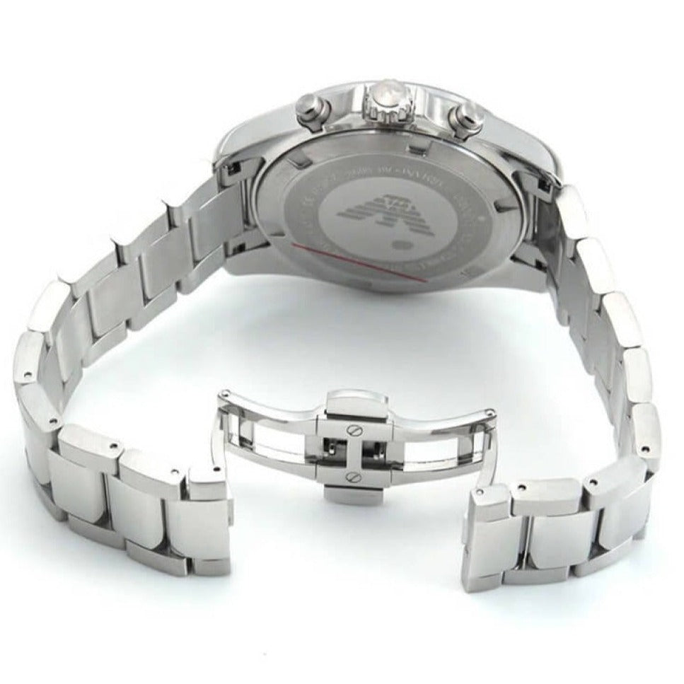  Shop Authentic Emporio Armani Sigma Chronograph Black Dial Silver Steel Strap Watch For Men - AR6098 - Luxxuri