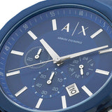  Shop Authentic Armani Exchange Outerbanks Chronograph Blue Dial Blue Silicone Strap Watch For Men - AX1327 - Luxxuri