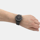 Shop Authentic Emporio Armani Mario Ceramic Chronograph Black Dial Black Steel Strap Watch For Men - AR70002 - Luxxuri