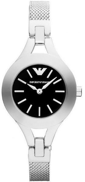  Shop Authentic Emporio Armani Classic Quartz Black Dial Silver Steel Strap Watch For Women - AR7328 - Luxxuri