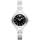  Shop Authentic Emporio Armani Classic Quartz Black Dial Silver Steel Strap Watch For Women - AR7328 - Luxxuri