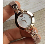 Shop Authentic Emporio Armani Chiara Silver Dial Rose Gold Steel Strap Watch For Women - AR7362 - Luxxuri