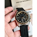  Shop Authentic Emporio Armani Sigma Chronograph lack Dial Black Rubber Strap Watch For Men - AR80003 - Luxxuri