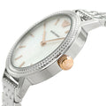  Shop Authentic Emporio Armani Interchangeable Analog Mother of Pearl Dial Silver Steel Strap Watch For Women - AR80020 - Luxxuri