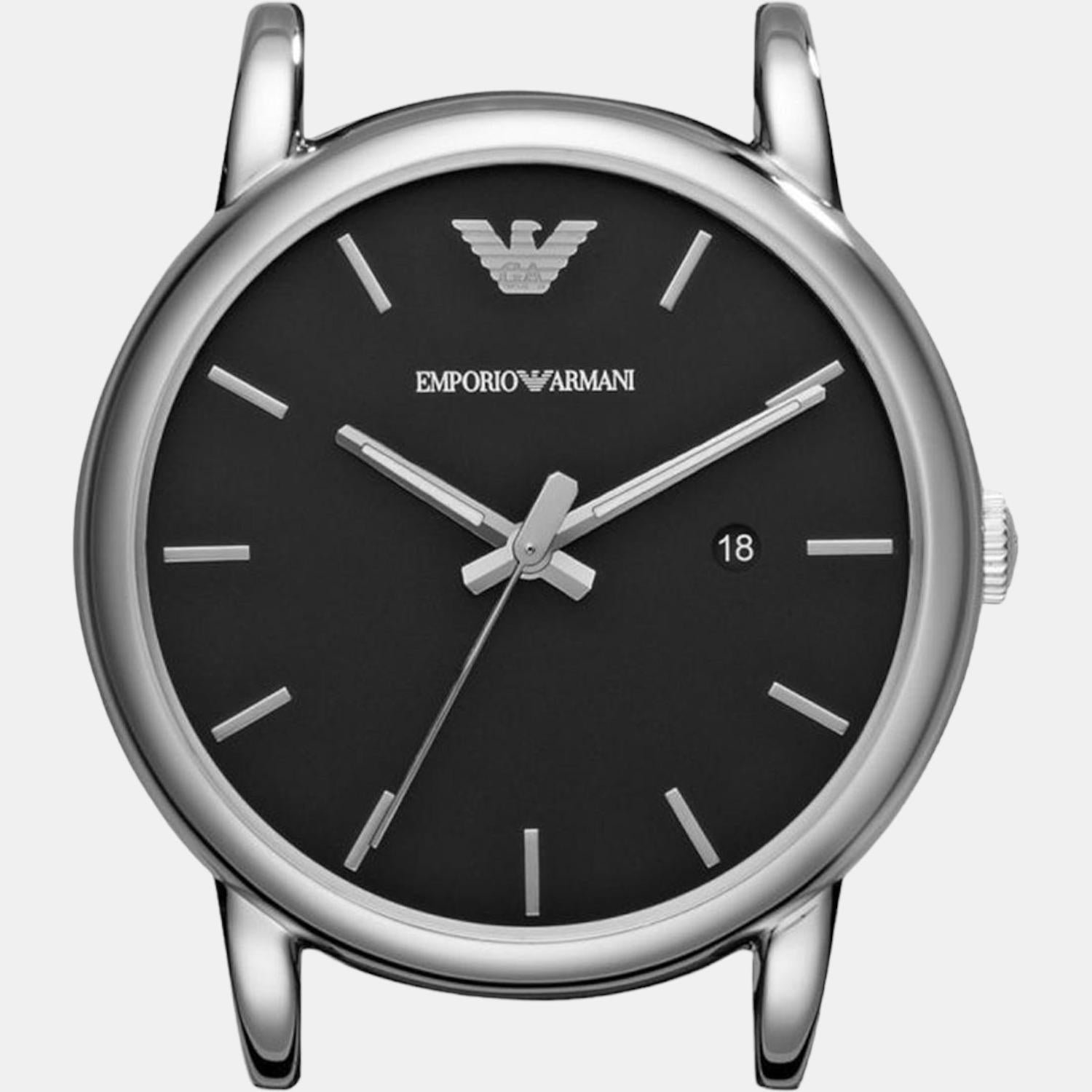  Shop Authentic Emporio Armani Luigi Quartz Black Dial Silver Steel Strap Watch For Men - AR2499 - Luxxuri